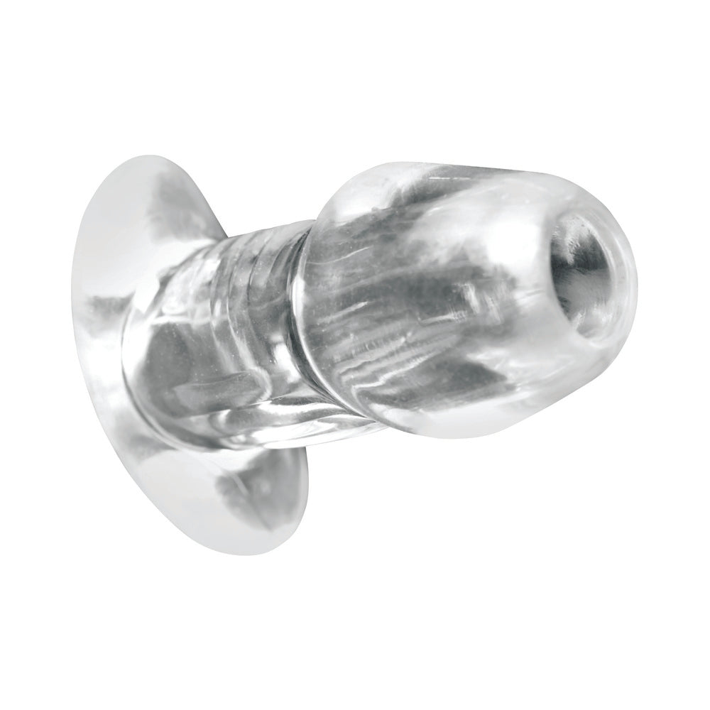 Master Series Dicked Clear Hollow Anal Plug Small