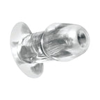 Master Series Dicked Clear Hollow Anal Plug Small