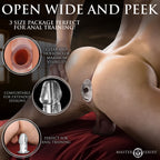 Master Series Dicked Clear Hollow Anal Plug XLarge