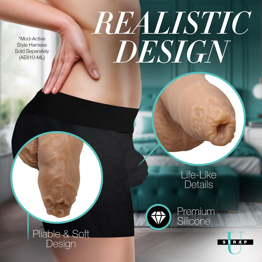 Strap U 5.1 in. Uncut Silicone Packer Dildo Medium
