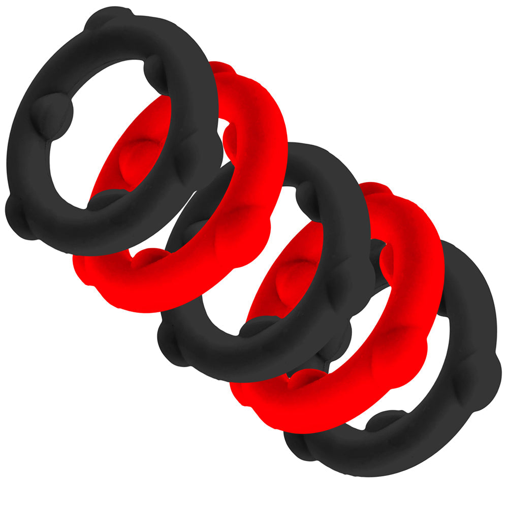 Oxballs Gearheads 5-Pack Spinner Rings Red/Black