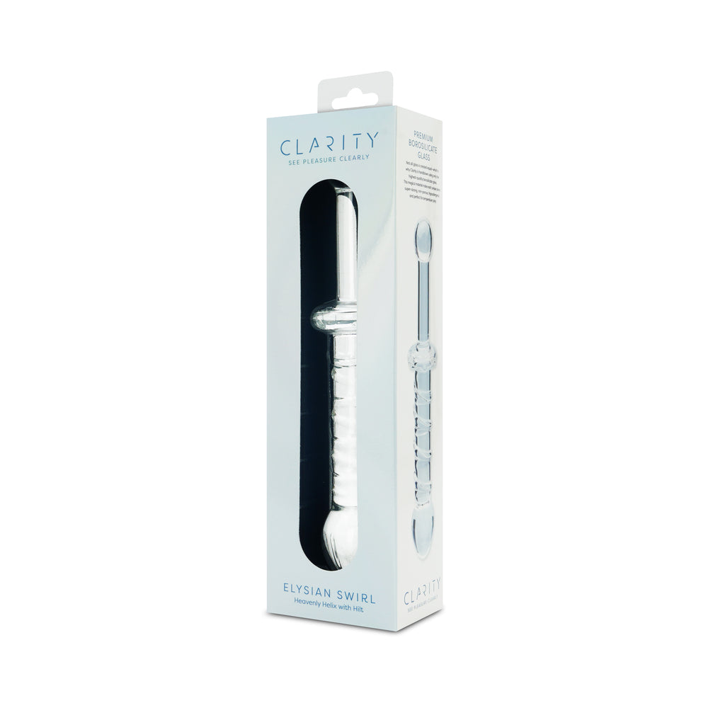 Clarity Elysian Swirl Glass Dildo