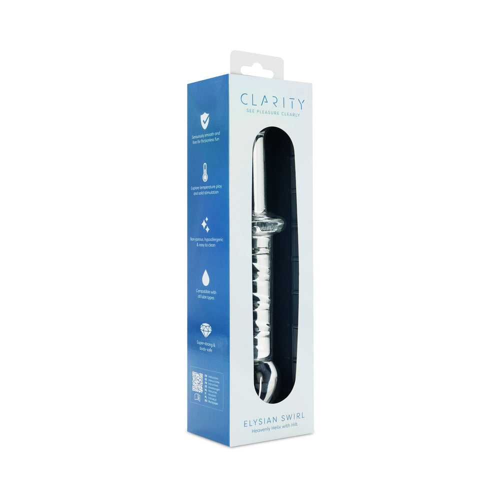 Clarity Elysian Swirl Glass Dildo