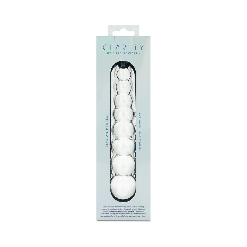 Clarity Elysian Pearls Glass Dildo