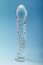 Clarity Seraphic Ripple Glass Dildo