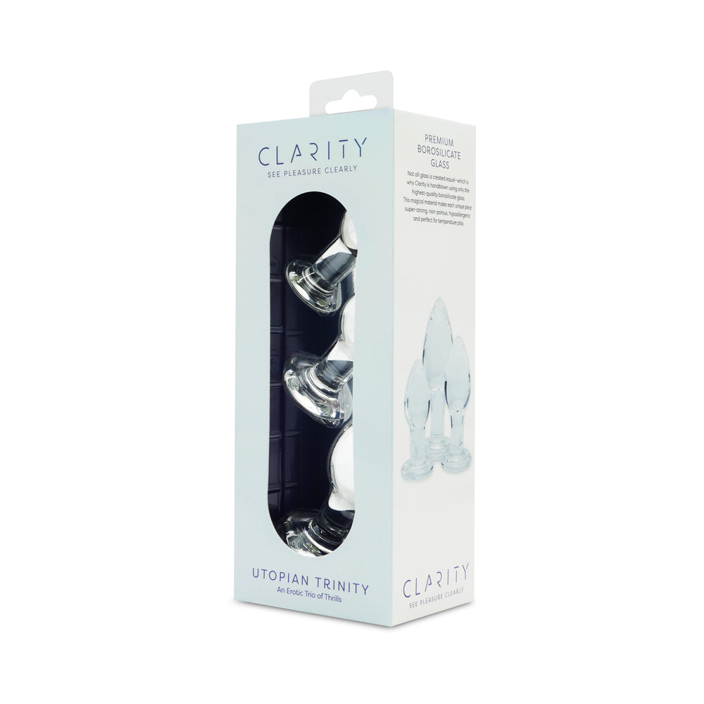 Clarity Utopian Trinity Glass Plug Set