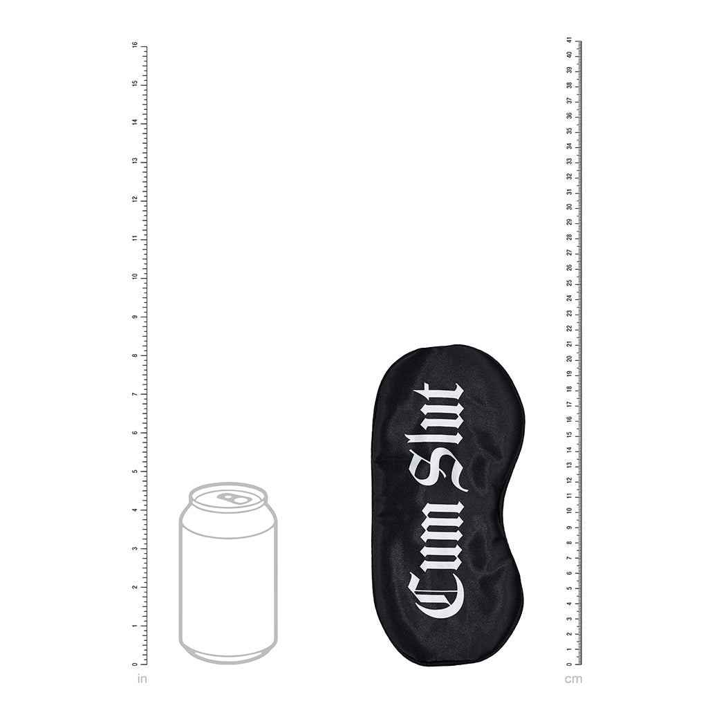 Ouch! Cum Slut Printed Mask Satin Black