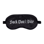 Ouch! Suck Don't Bite Printed Mask Satin Black