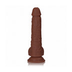 RealRock 8 in. Cock with Balls Straight Brown