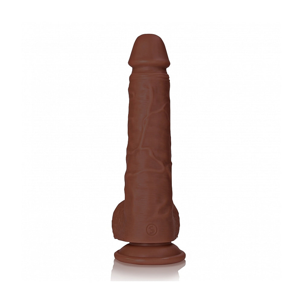 RealRock 9 in. Cock with Balls Straight Brown