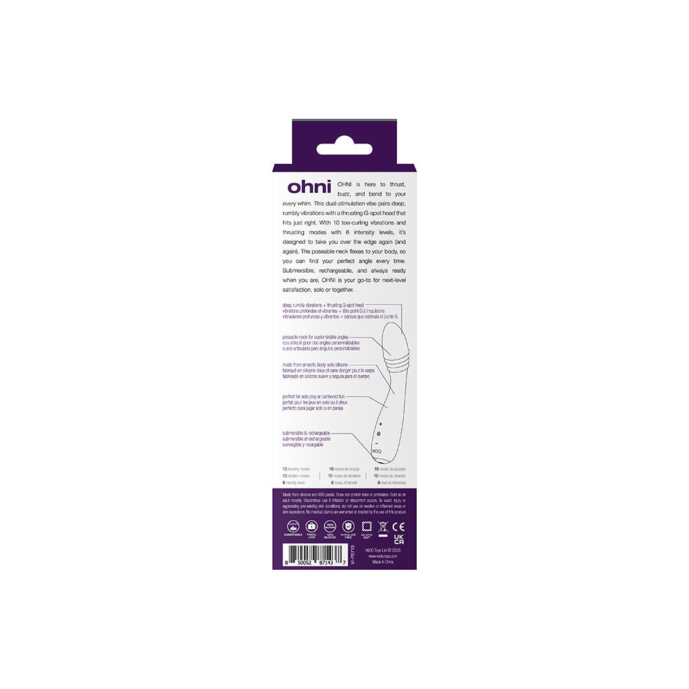 VeDO Ohni Rechargeable G-Spot Thrusting Vibe Purple