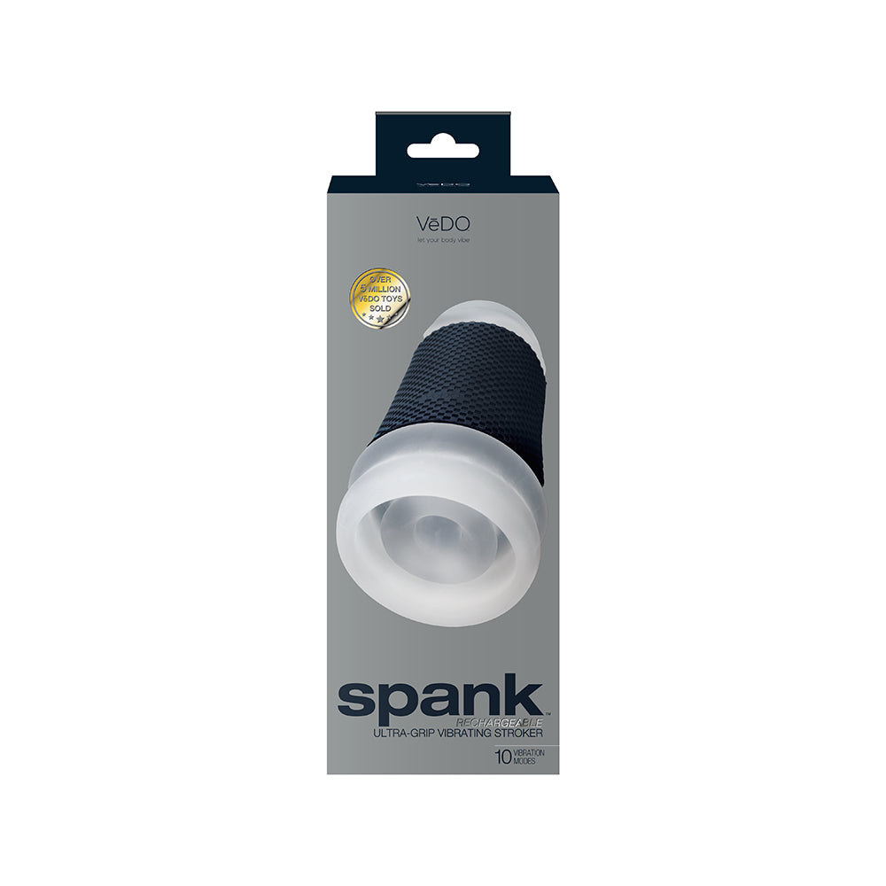 VeDO Spank Rechargeable Vibrating Stroker Clear