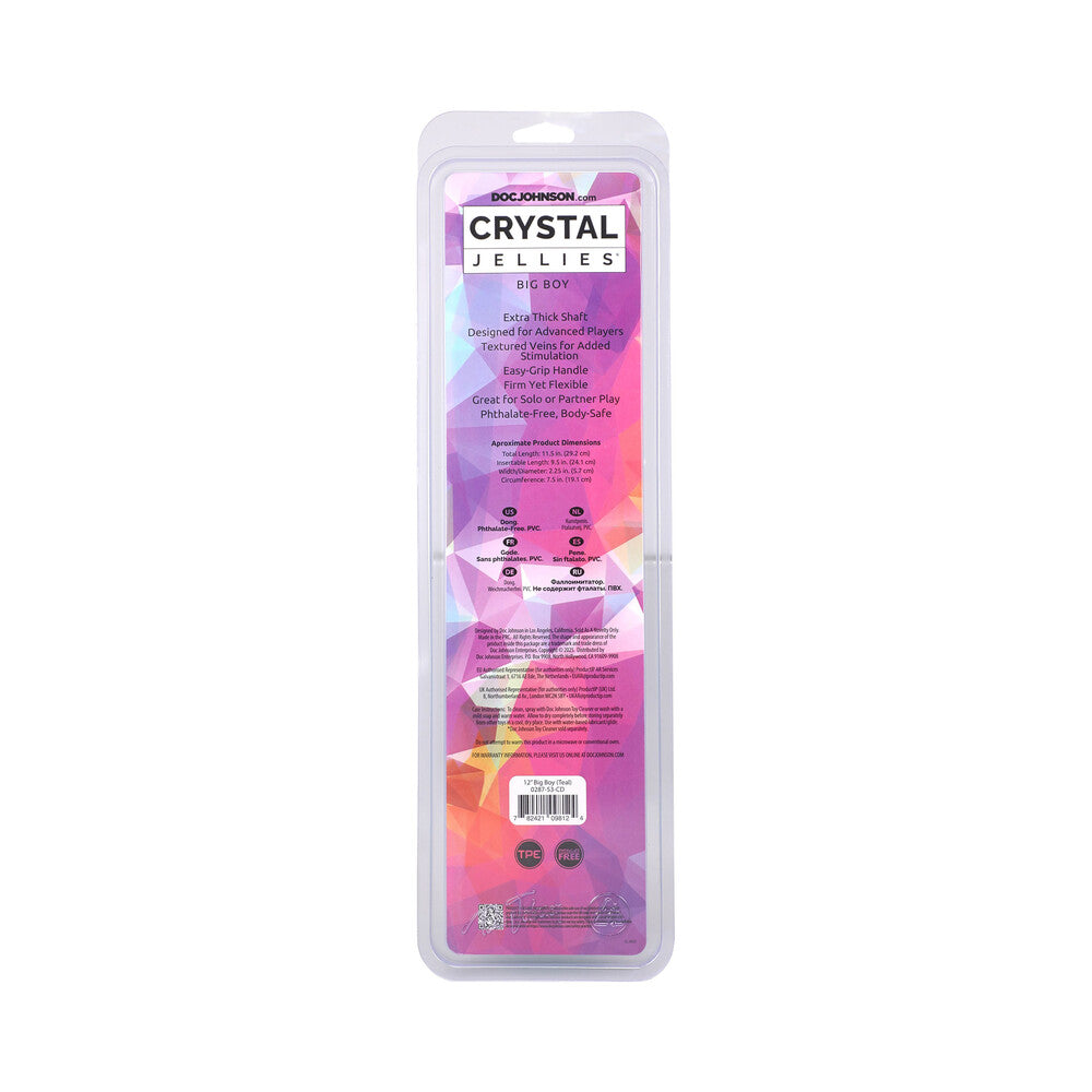 Crystal Jellies 12 in. Big Boy Teal