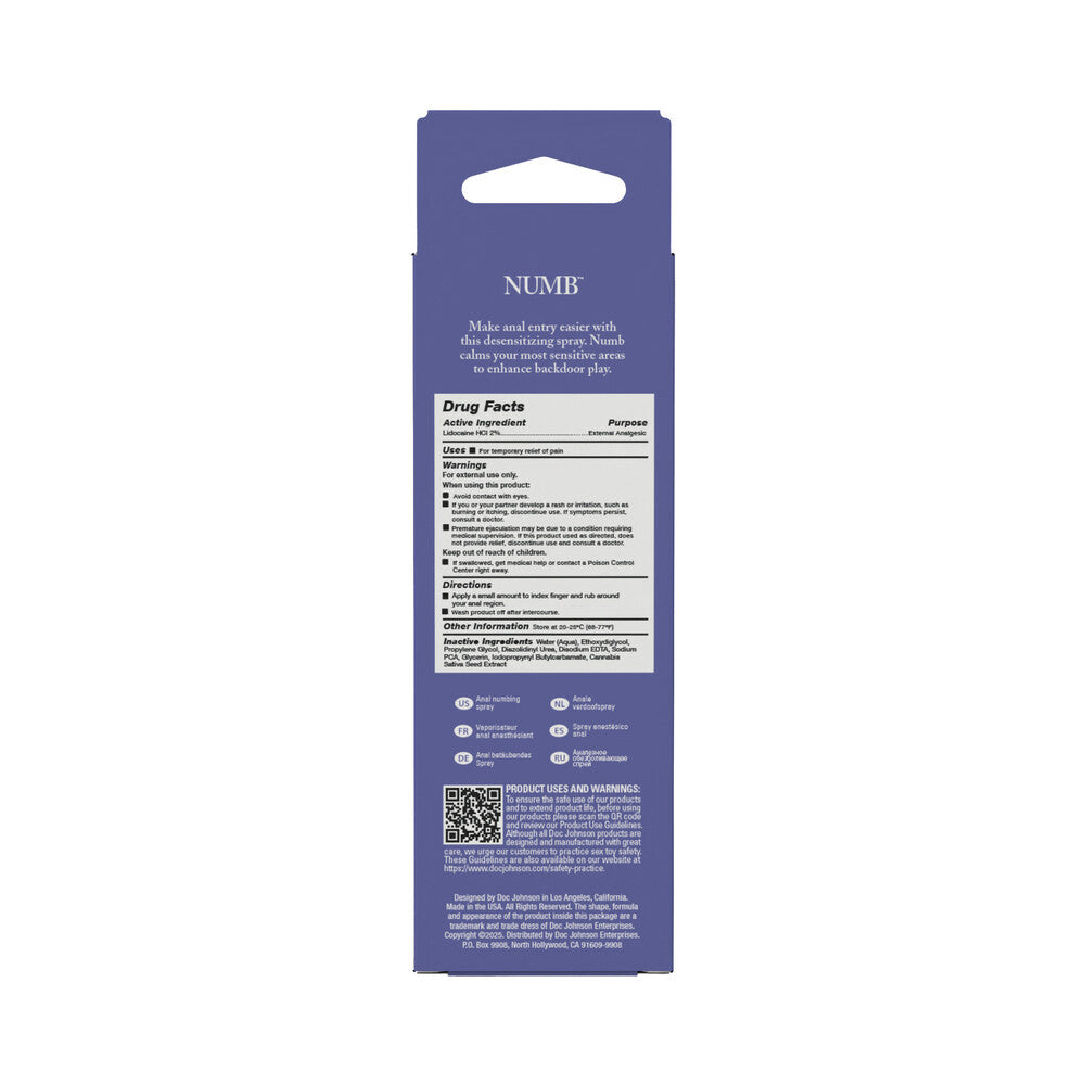 Intimate Enhancements Numb Anal Numbing Spray 2 oz.
