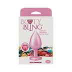 Booty Bling Heart Diamond Jeweled Metal Plug Pink Large