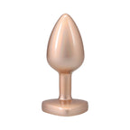 Booty Bling Heart Diamond Jeweled Metal Plug Gold Small