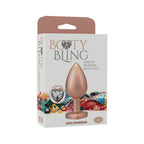 Booty Bling Heart Diamond Jeweled Metal Plug Gold Large