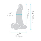 b-Vibe Slipskin Realistic Silicone Dildo 6.5 in. Curved Cream