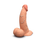 b-Vibe Slipskin Realistic Silicone Dildo 6.5 in. Curved Mocha