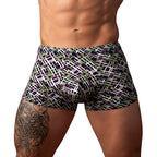 Male Power Gridlock'd Short with Strap Print M