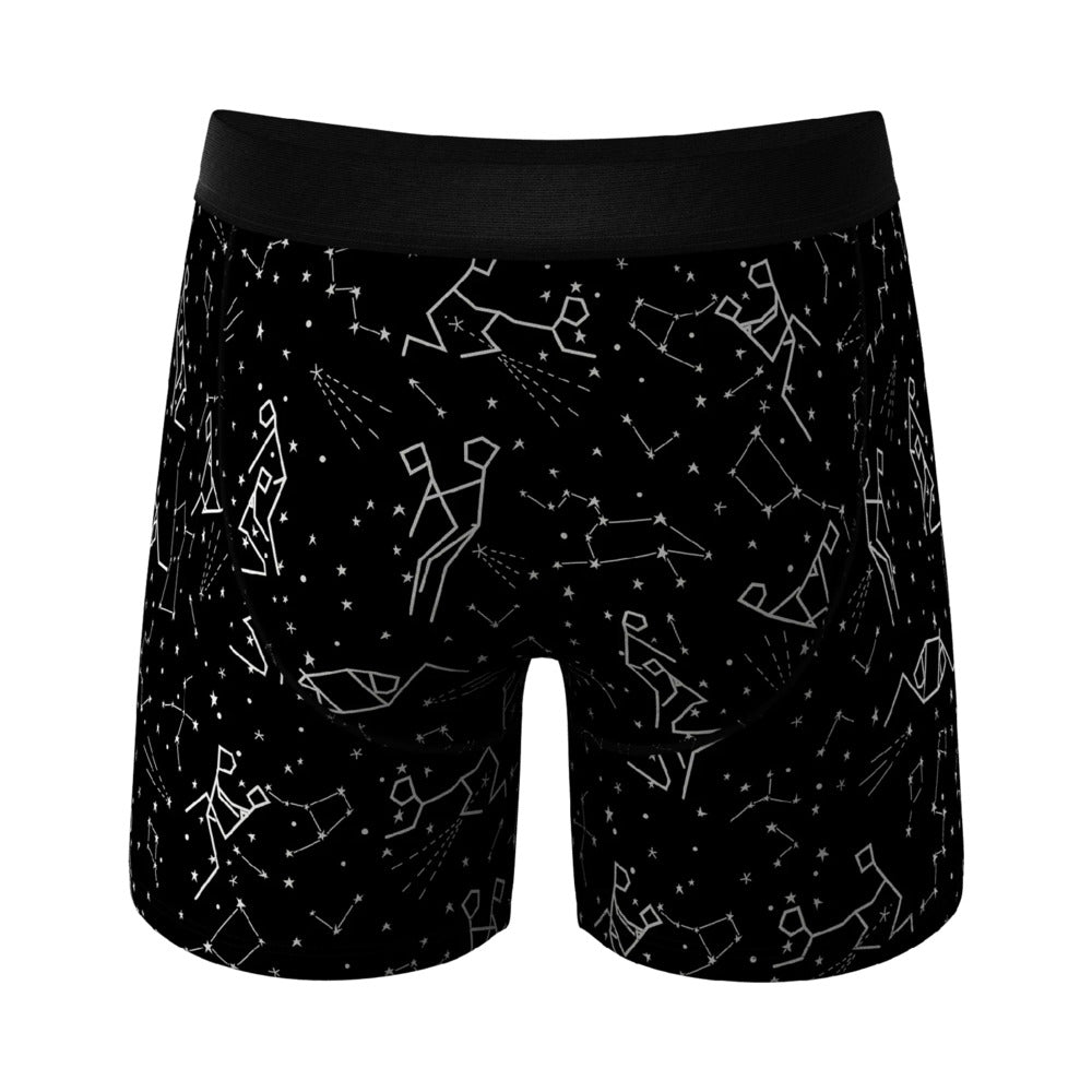 Shinesty The Big Bang Glow-in-the-Dark Constellation Ball Hammock Pouch Underwear with Fly L