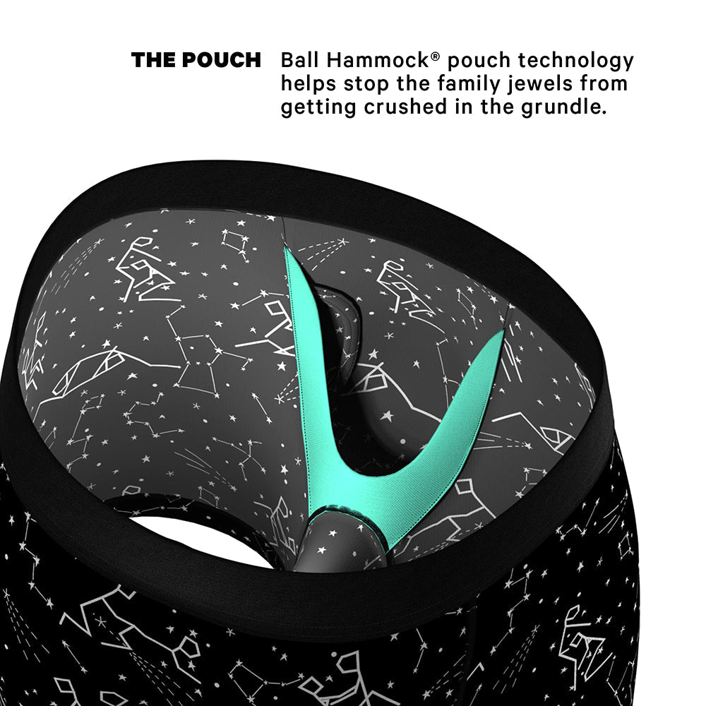 Shinesty The Big Bang Glow-in-the-Dark Constellation Ball Hammock Pouch Underwear with Fly 2XL