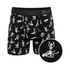 Shinesty The Bare Back Bones Glow-in-the-Dark Skeletons Ball Hammock Pouch Underwear with Fly M