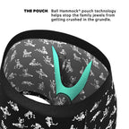 Shinesty The Bare Back Bones Glow-in-the-Dark Skeletons Ball Hammock Pouch Underwear with Fly M
