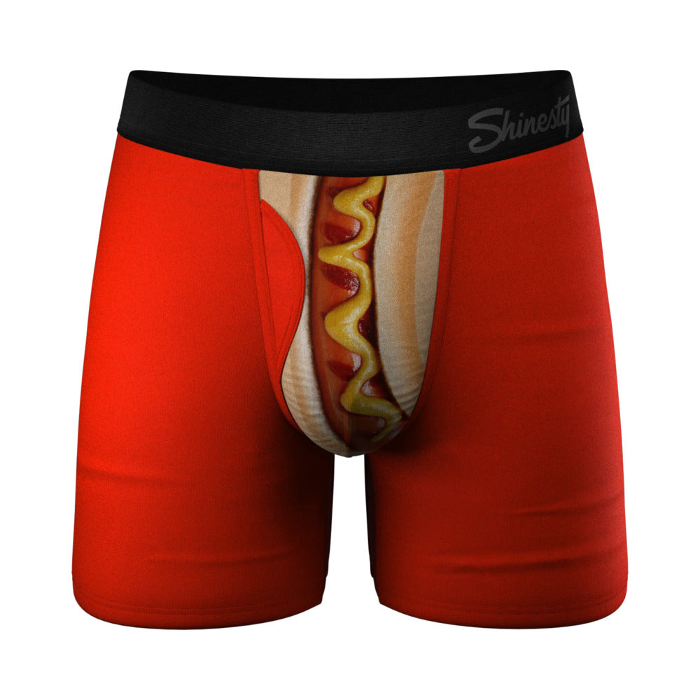 Shinesty The Coney Islands Hot Dog Ball Hammock Pouch Underwear with Fly 2XL