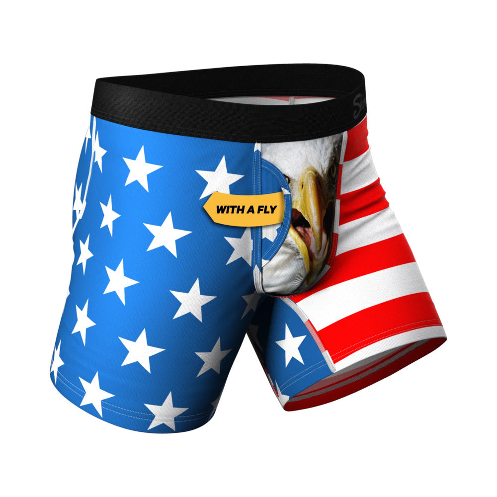Shinesty The Mascot American Flag Ball Hammock Pouch Underwear with Fly S