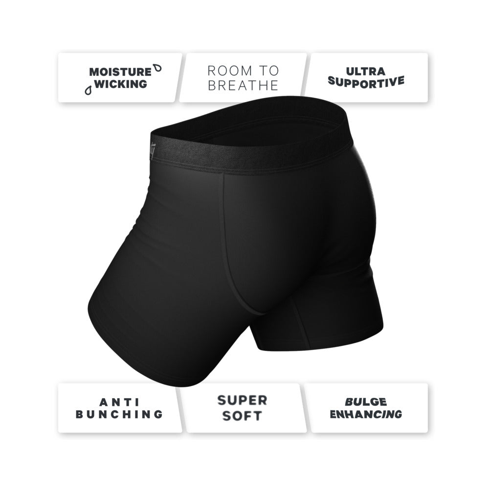 Shinesty The 009 Black Tuxedo Ball Hammock Pouch Underwear with Fly S