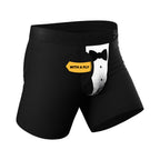 Shinesty The 009 Black Tuxedo Ball Hammock Pouch Underwear with Fly L