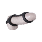 Magic Ridged Cock Strap&Ball Stretcher Black