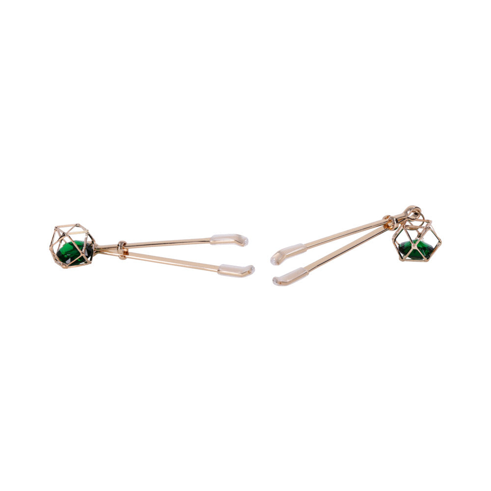 Sportsheets Sex & Mischief Indica Crystal Nipple Clips