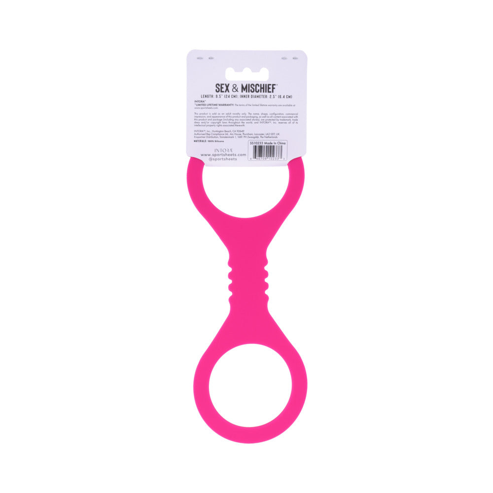 Sportsheets Sex & Mischief Small Hot Pink Silicone Cuffs