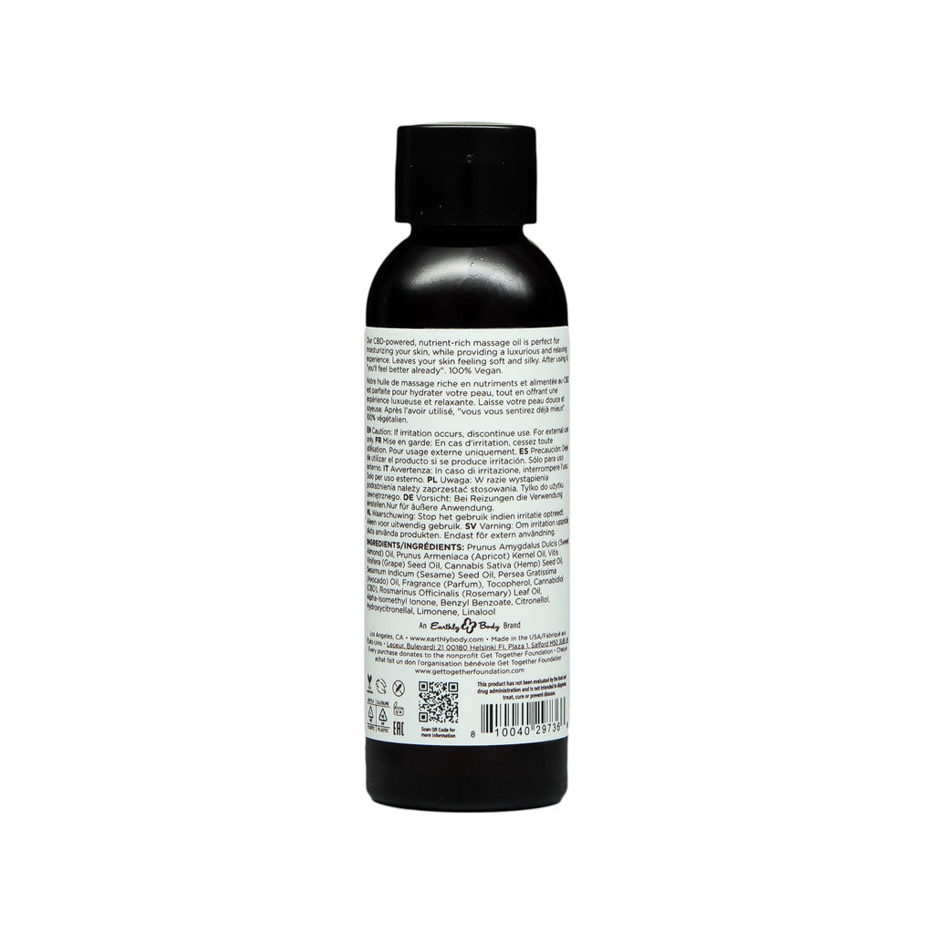 Earthly Body Hemp Seed CBD Relaxing Massage and Body Oil Isle of You 2 oz.