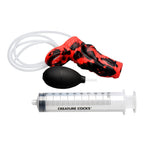 Creature Cocks Hell Hound Squirting Silicone Penis Enhancer Red