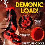 Creature Cocks Hell Hound Squirting Silicone Penis Enhancer Red
