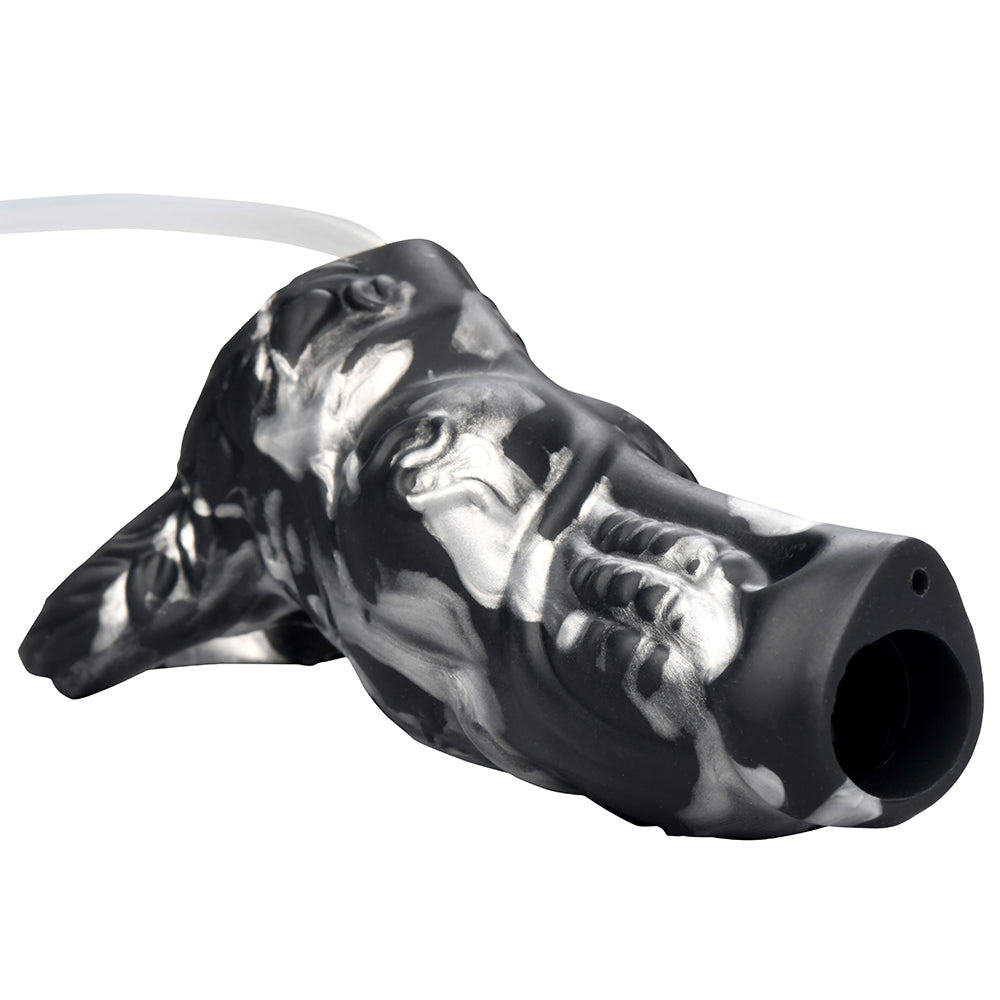 Creature Cocks Night Prowler Squirting Silicone Penis Enhancer Silver