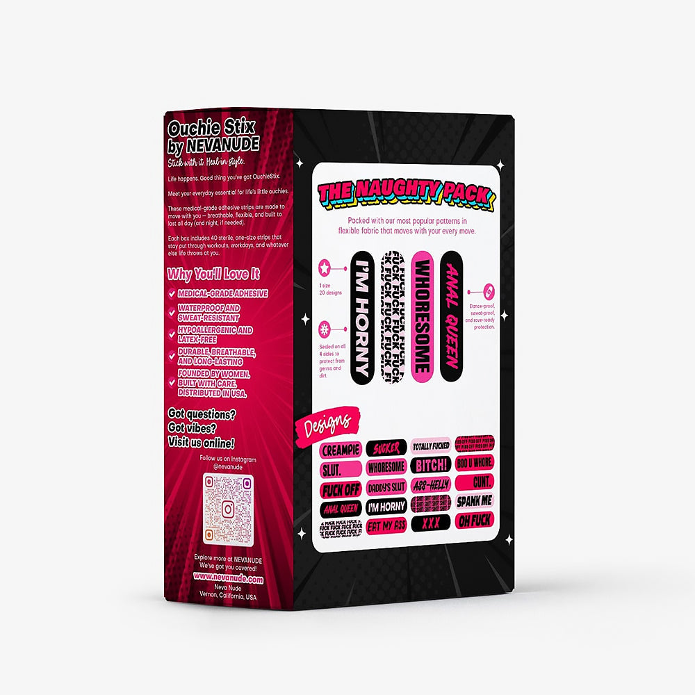 Ouchie Stix by Neva Nude Naughty Naughty XXX Bandages 40-Pack