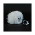 Crystal Delights Magnetic Bunny Tail Plug White