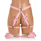 STRICT Bondage Harness with Bows Pink XL-2XL