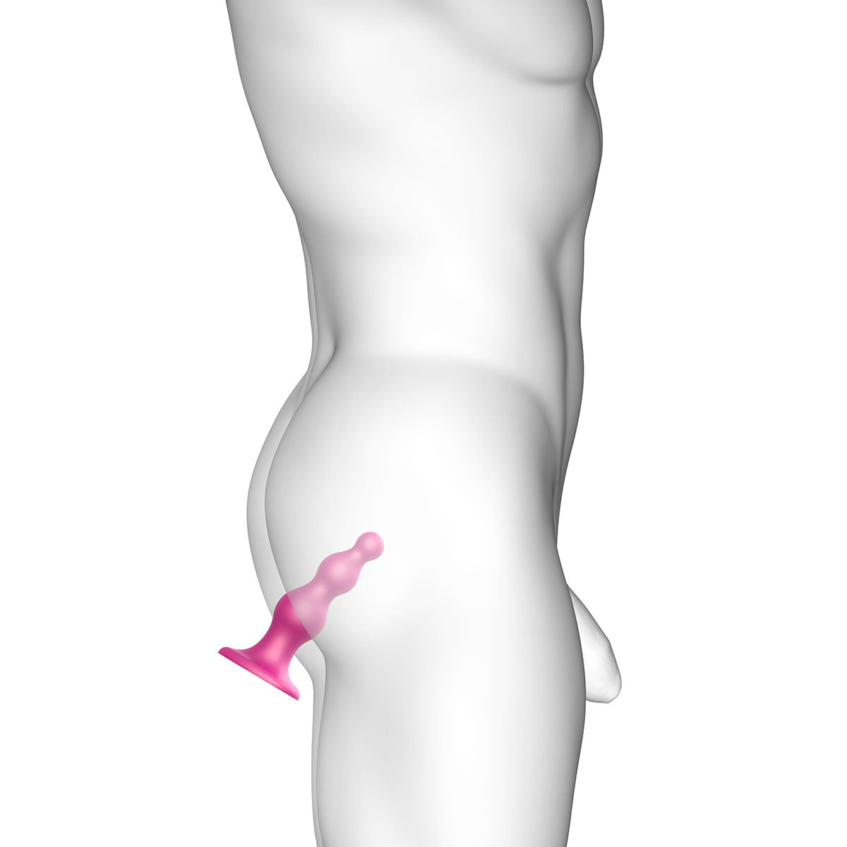 Strap-On-Me Dildo Plug Beads Small Raspberry